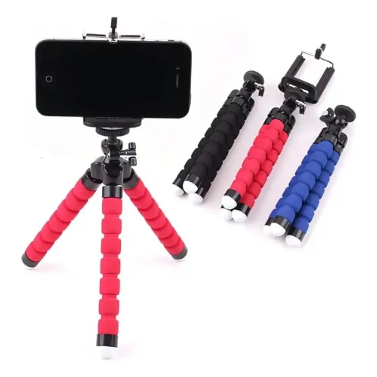 Mini Tripé de Mesa Flexível 360° com Suporte para SmartPhone