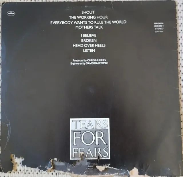 LP TEARS FOR FEARS - Songs From The Big Chair - Foto 2