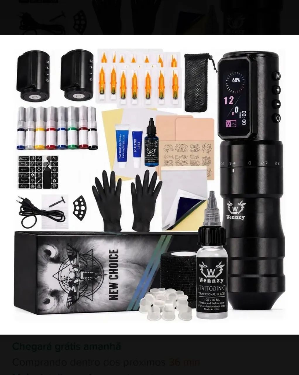 Kit de tatuagem com impressora térmica e tablete
