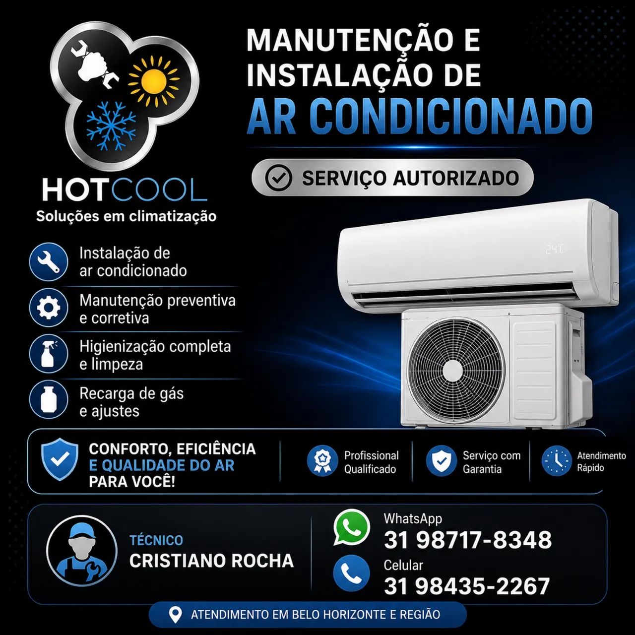 Manutenção e Instalação de Ar Condicionado 