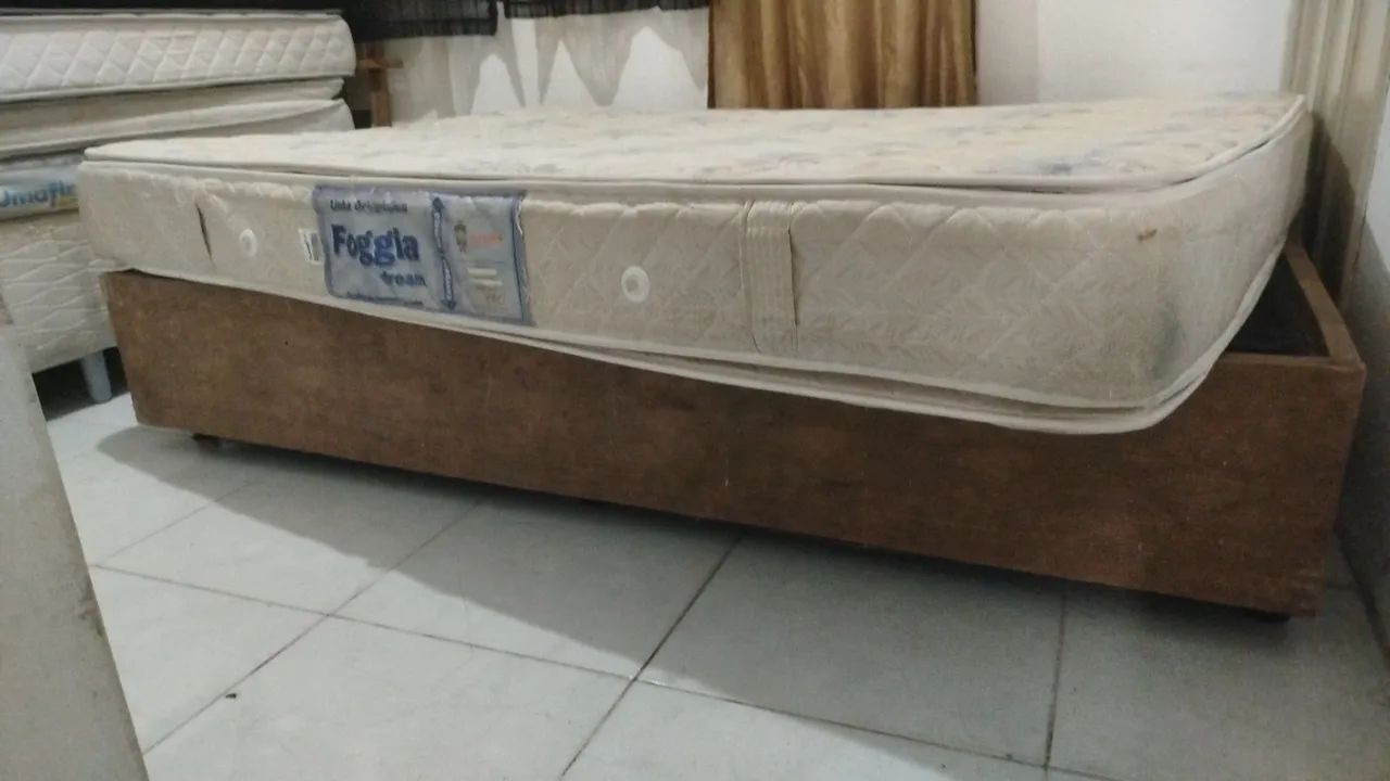 Cama casal, base e colchão, entrega grátis 