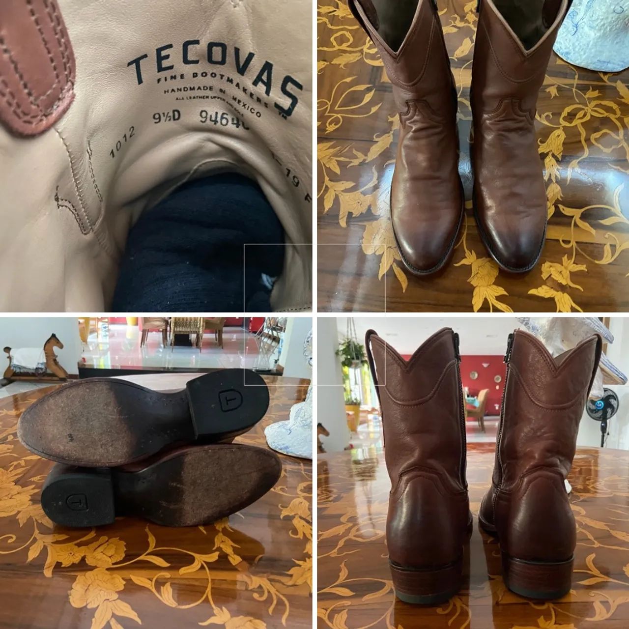 bota western tecovas the dean roper cano curto marrom - Foto 5