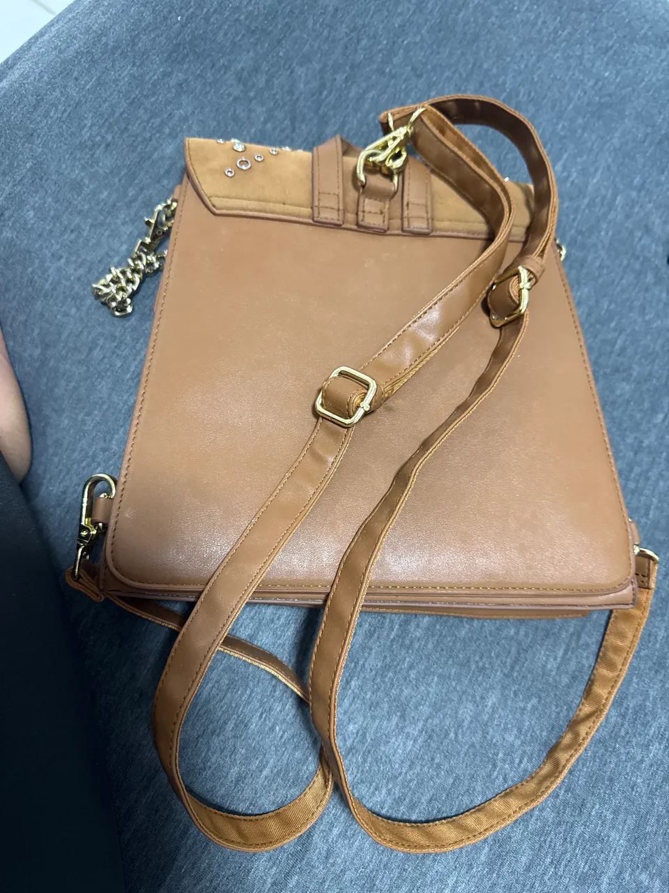 mochila/bolsa em couro carmen steffens - Foto 4