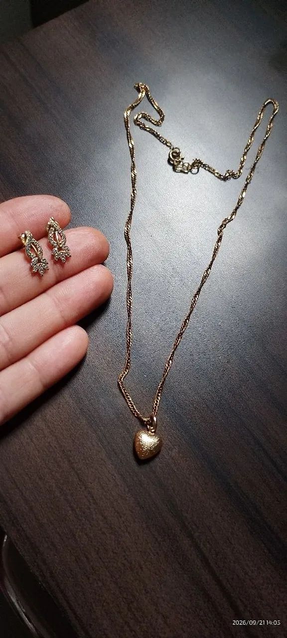 Conjunto colar e brinco 