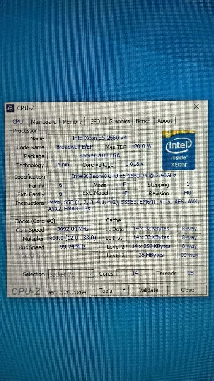 Xeon E5 2680 v4  soquete x99