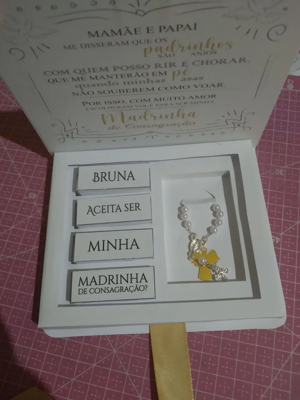 Convite Padrinhos Batizado Eucaristia Crisma Casamento  - Foto 2