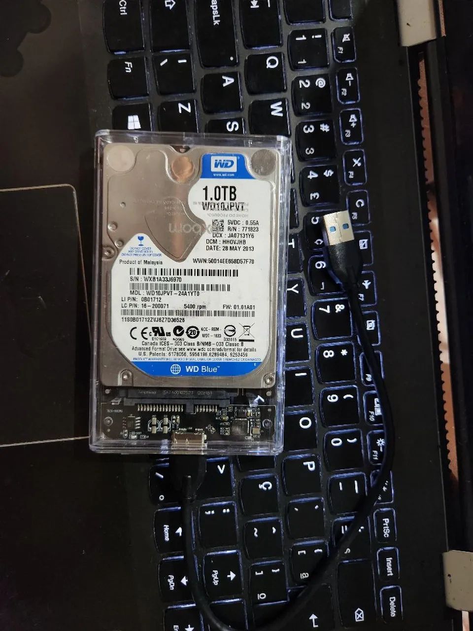HD EXTERNO 1TB COM CASE 