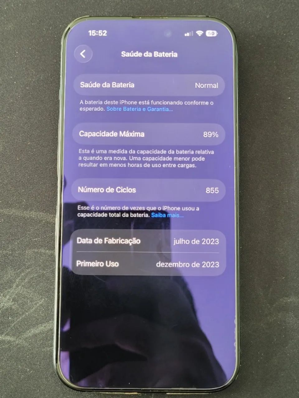 Iphone 15 pro 256gb semi novo bem conservado - Celulares e