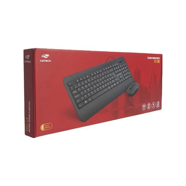 Kit Teclado e Mouse C3Tech KT-200BK - WZetta - Foto 5