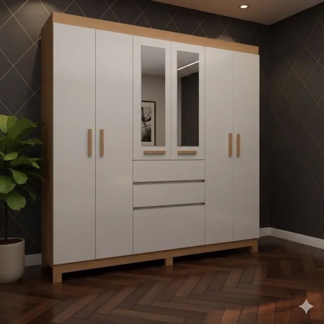 Guarda roupa atualle com espelho produto novo 