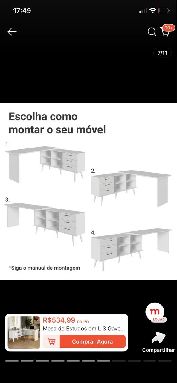Mesa de escritório  - Foto 2