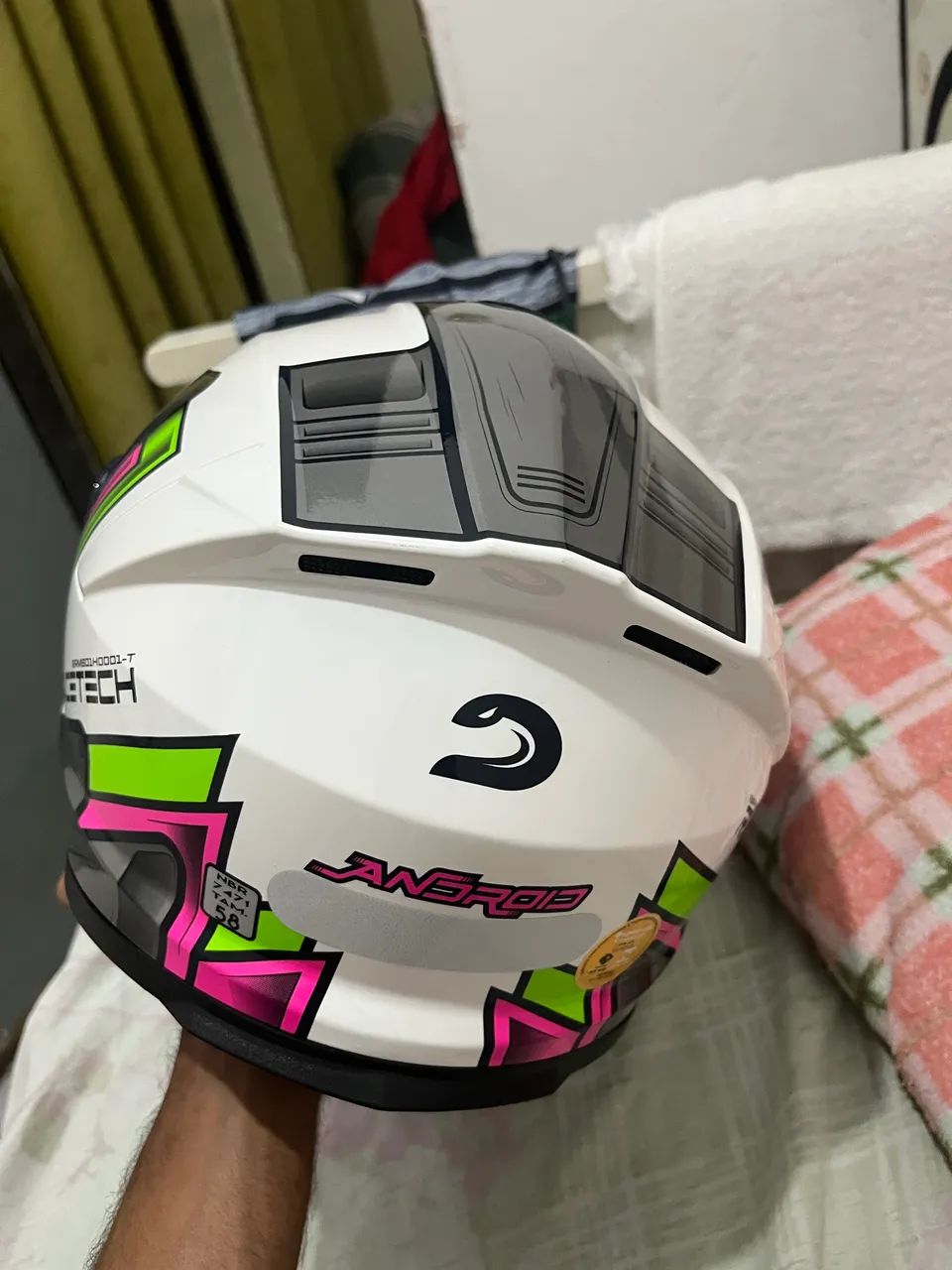 VENDO CAPACETE RACE TECH ANDROID (N-58) - Foto 3