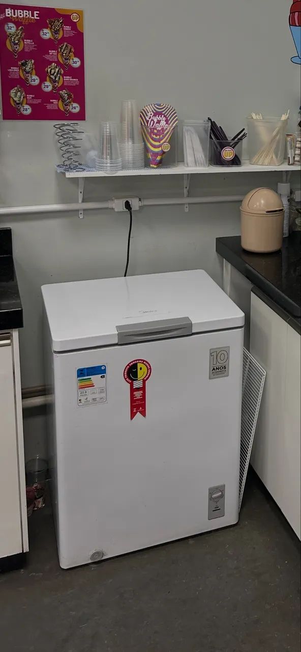 Freezer Horizontal Midea 150 Litros Branco Rcfa1  220 Volts Branco 220v