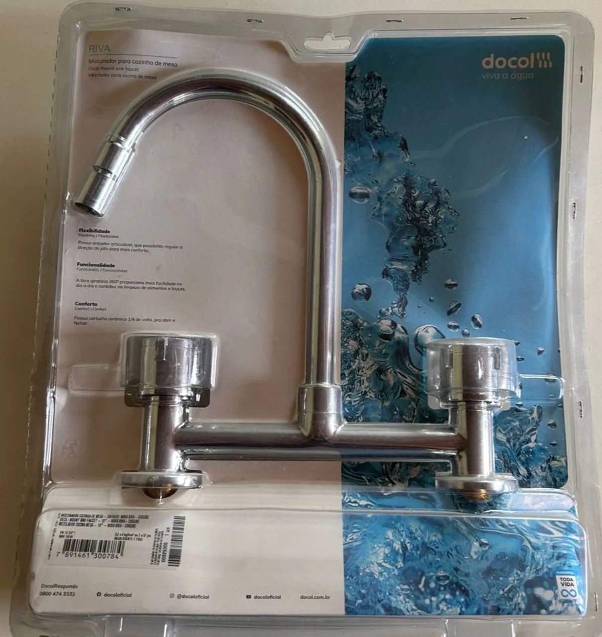 MISTURADOR DE MESA PARA COZINHA DOCOL - NOVO (6 UND DISPONÍVEIS)