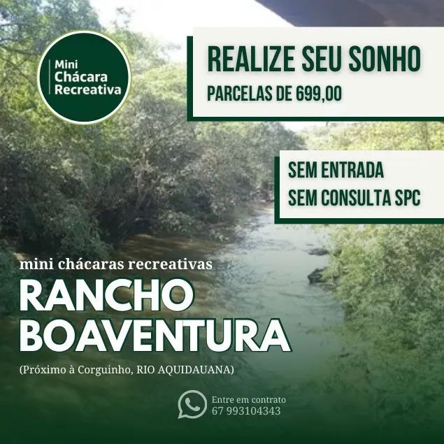 Chácara Recreativa Corguinho - Rancho BOAVENTURA SEM ENTRADA SEM CONSULTA