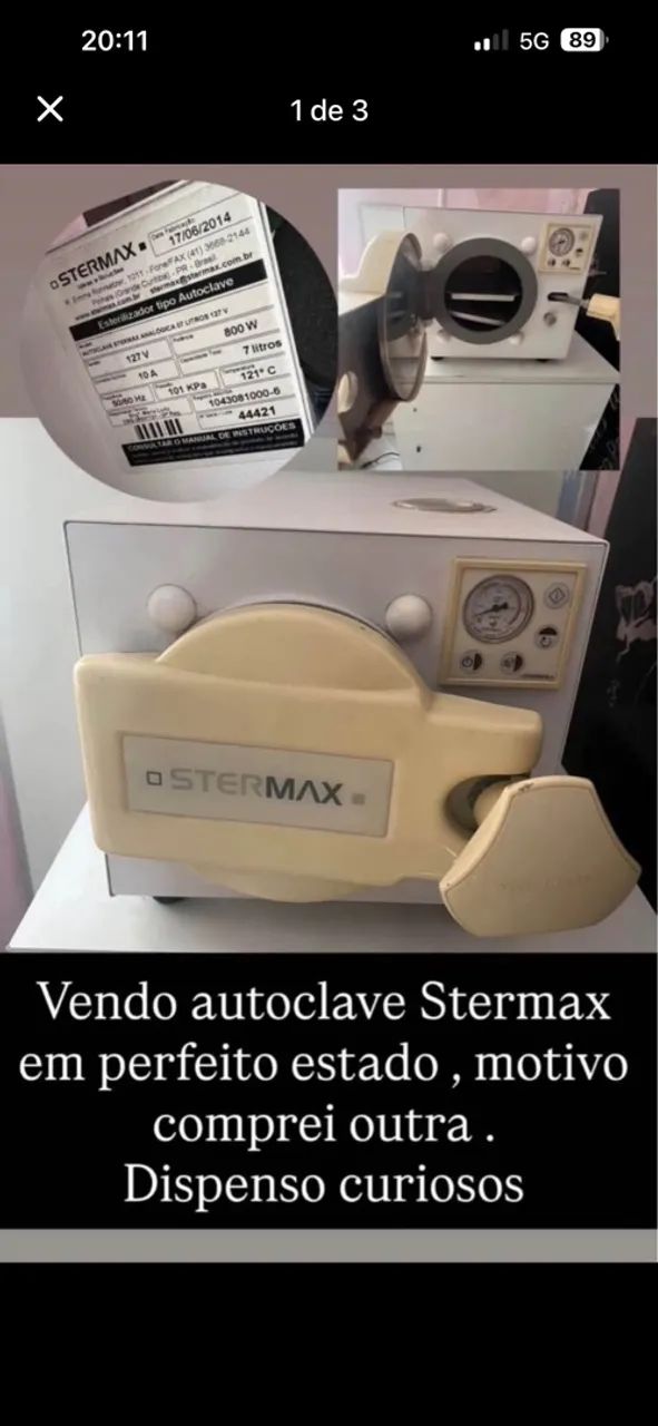 Autoclave em perfeito estado 