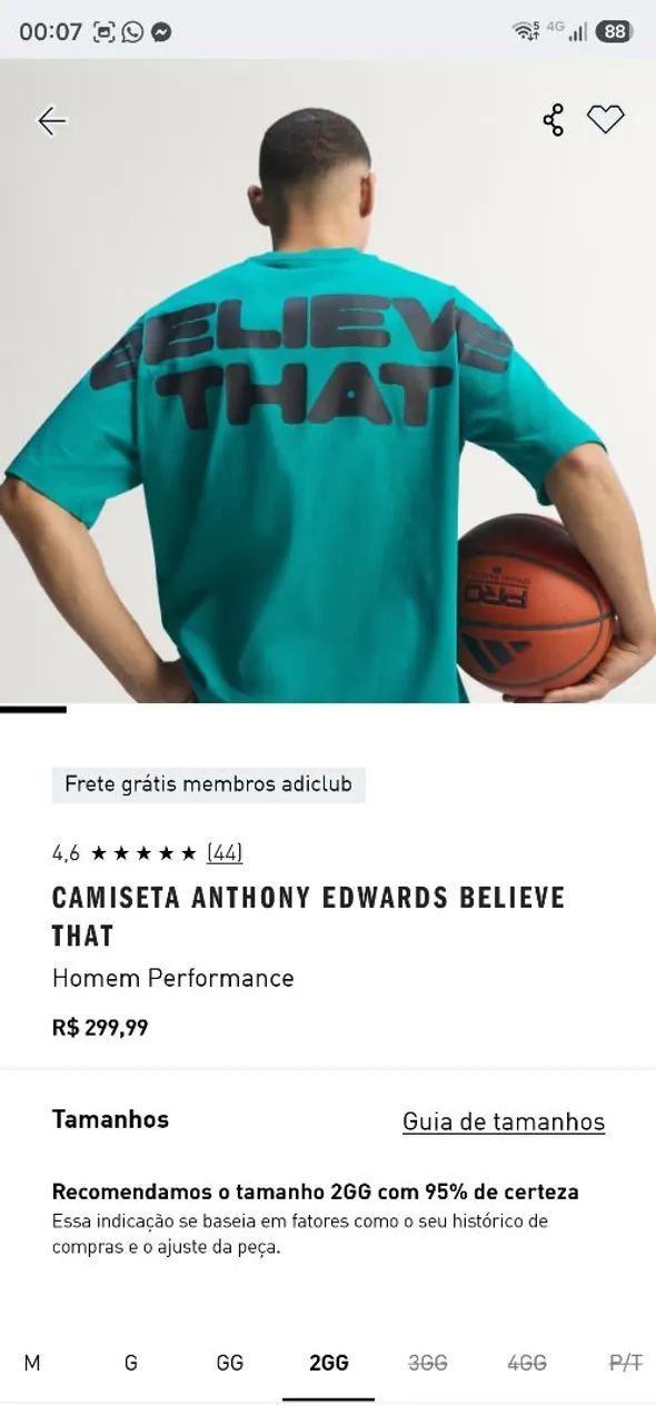 Camiseta Adidas Anthony Edwards - Foto 3