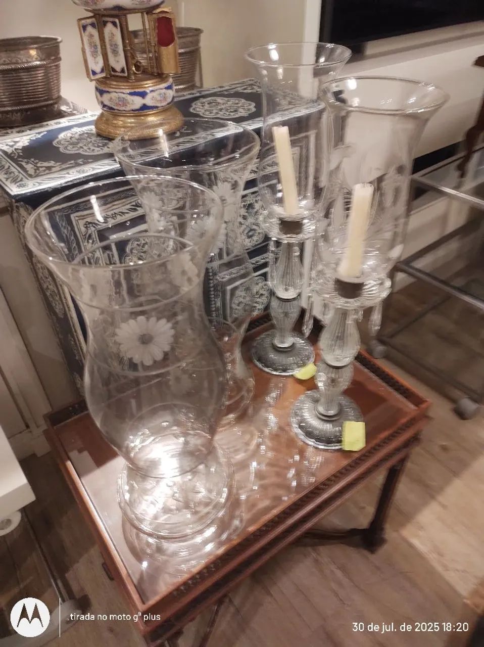 Abajur de cristal antigo  - Foto 4