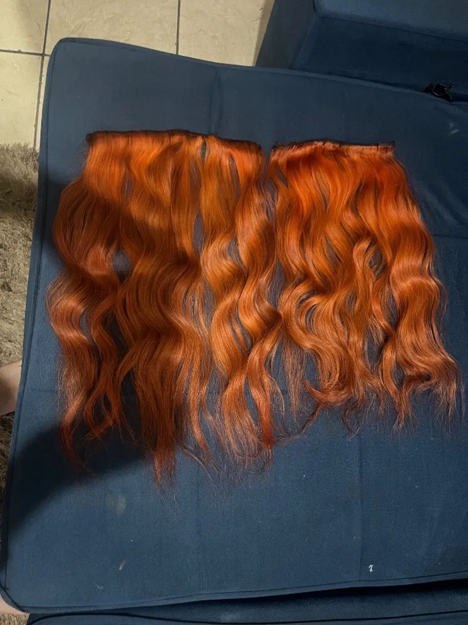 Cabelo humano 65cm Ruivo 200gm - Foto 2