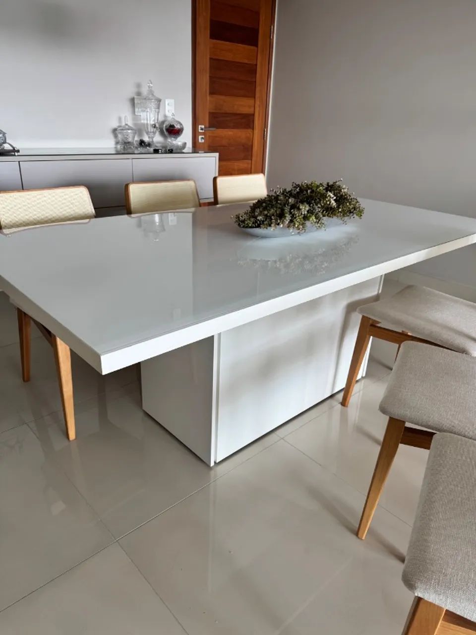 Mesa de jantar laca branca - Foto 3