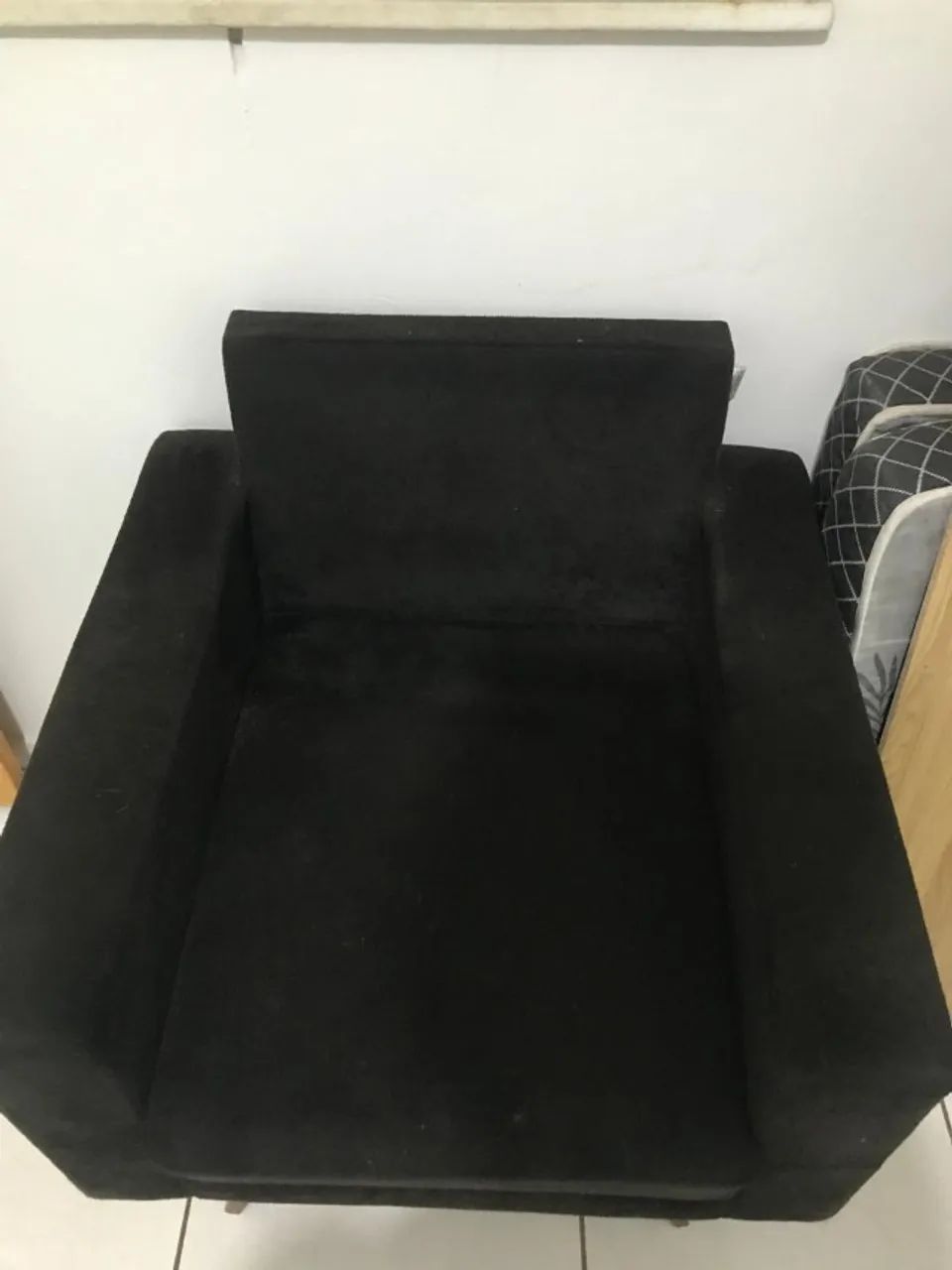Poltrona para sala de recepção - preta - Foto 4