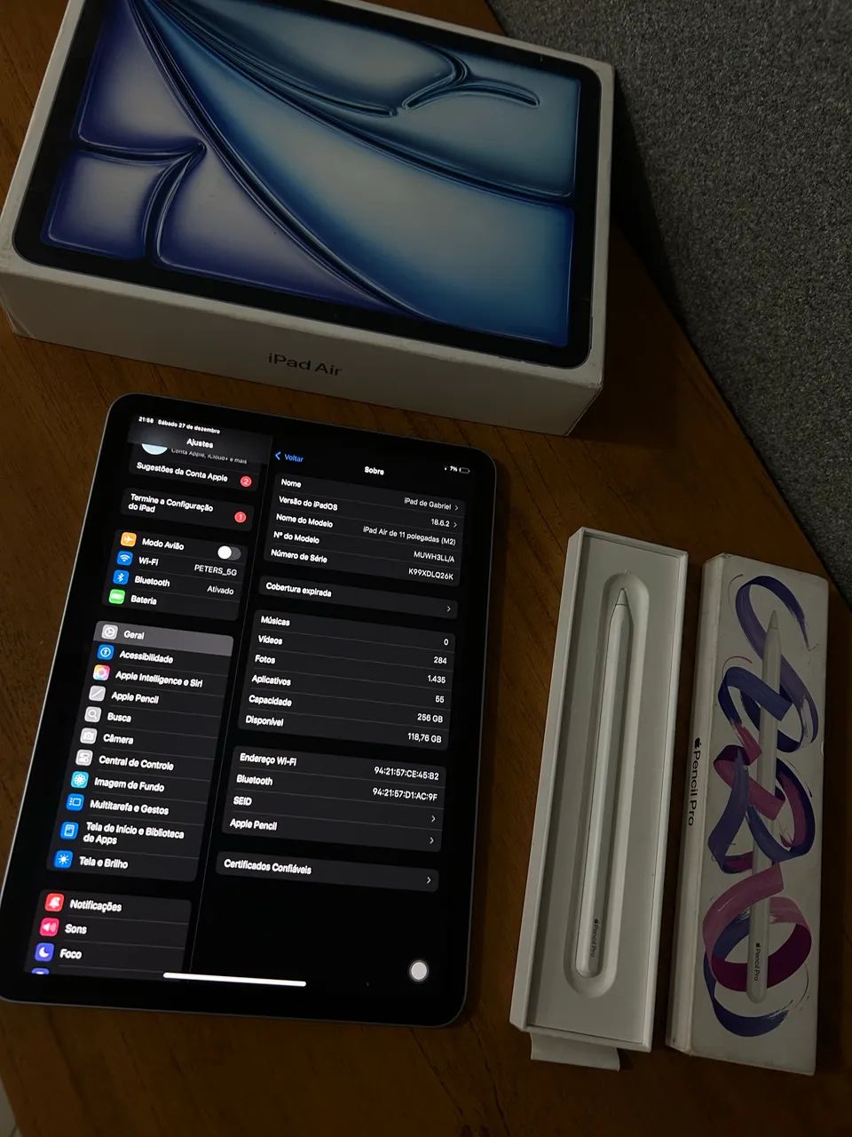 iPad Air M2 256GB + Apple Pencil Pro original - Tablets e E