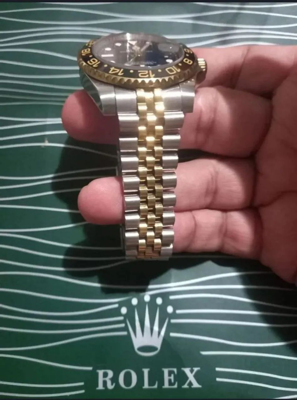 Rélogio Rolex GMT Gold Iron AUTOMÁTICO