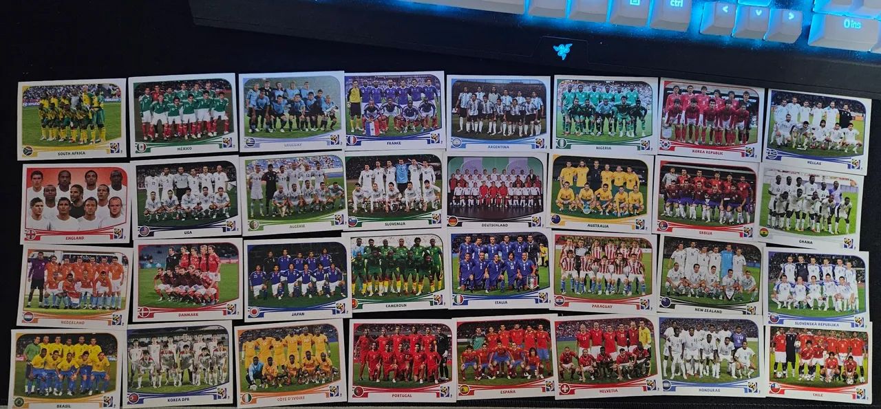 Kit completo figurinhas perfildadas copa 2010