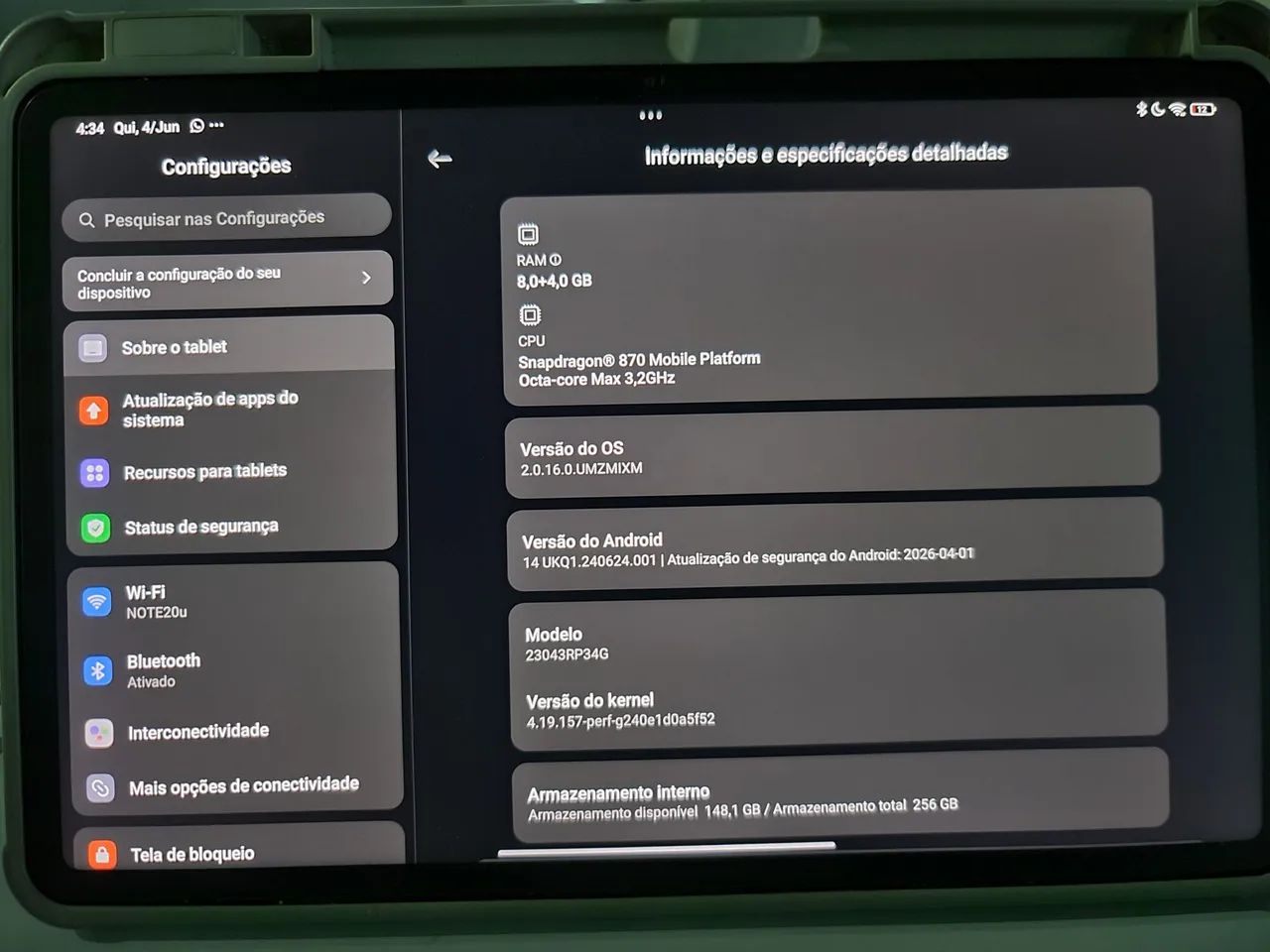 XIAOMI PAD 6 - 256GB SNAPDRAGON 870 - Foto 4