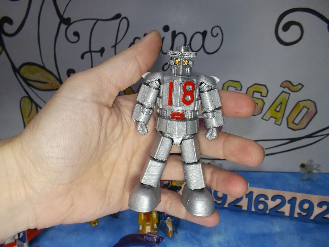 Conjunto Robô Daitetsujin 17 & 18 10cm cada Impressão 3D.  Sem articulações  - Foto 5