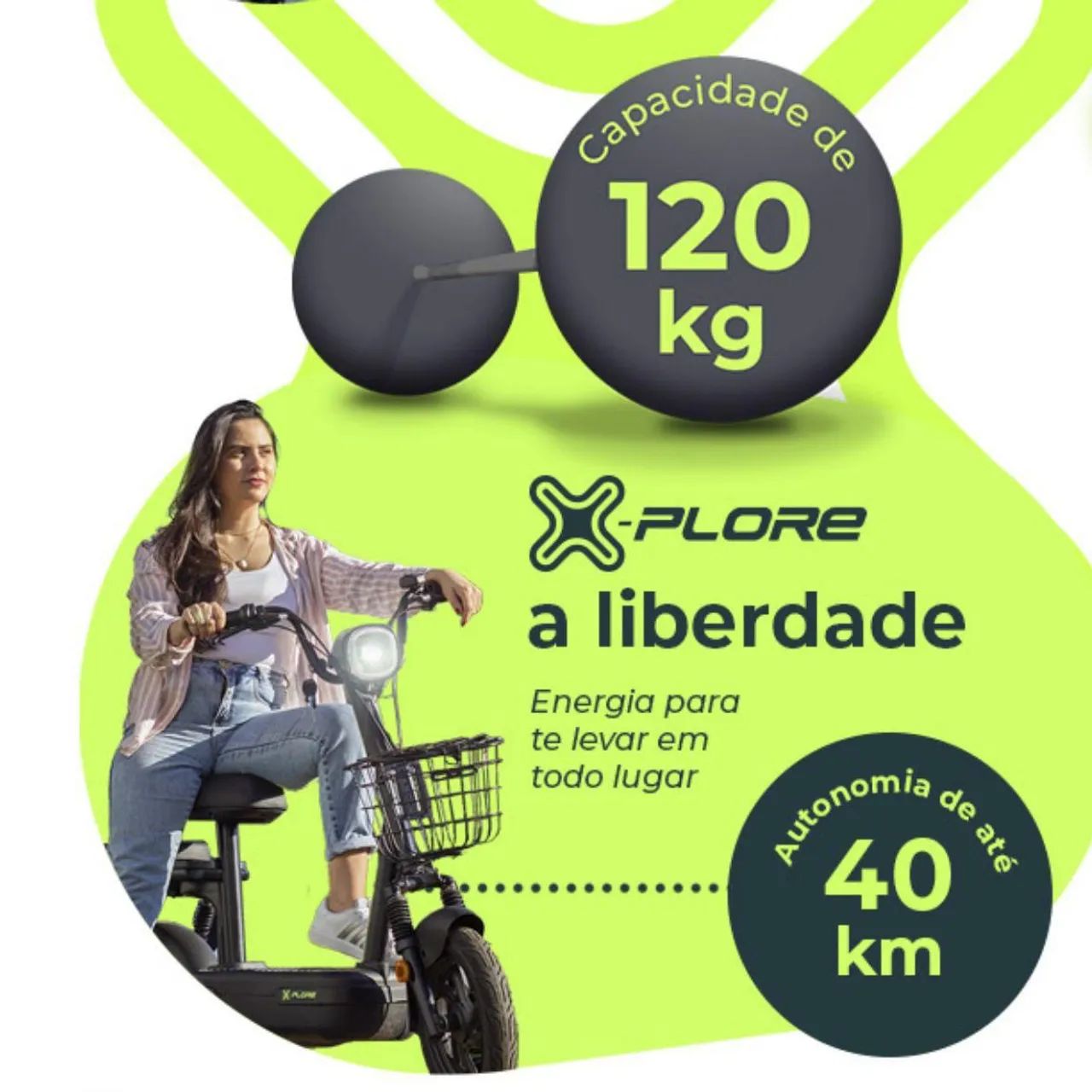 Bicicleta scooter elétrica 500w - Foto 2