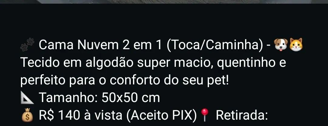 Cama Nuvem 2 em 1 (Toca/Caminha) -Tecido em algodão super macio e quentinho!! - Foto 2