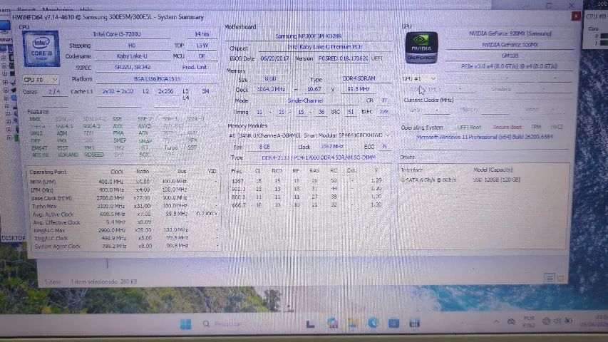 Notebook Samsung i5 7ª Geração / 8GB RAM / SSD 120GB / GeForce 920MX - Foto 4