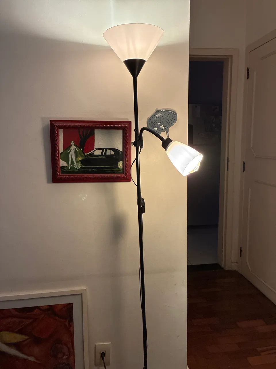 Luminaria de chao com 2 lampadas