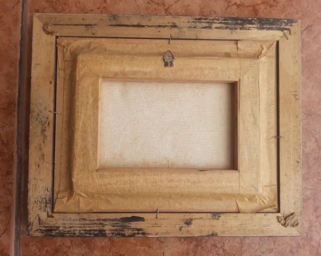 Quadro antigo óleo sobre tela Paraty 28cm x 34cm antiguidade - Foto 5