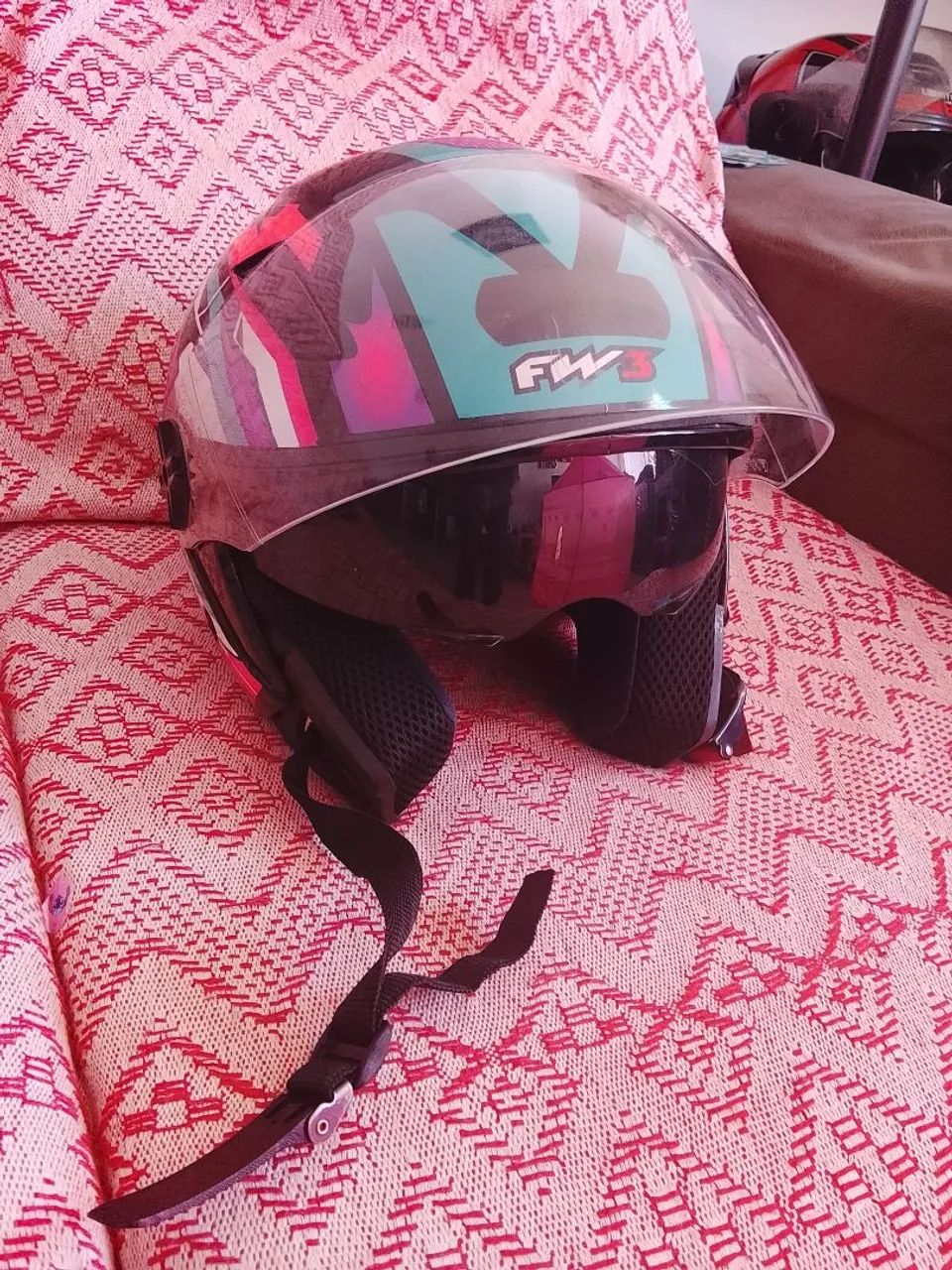 Capacete FW3 com fone - Foto 3
