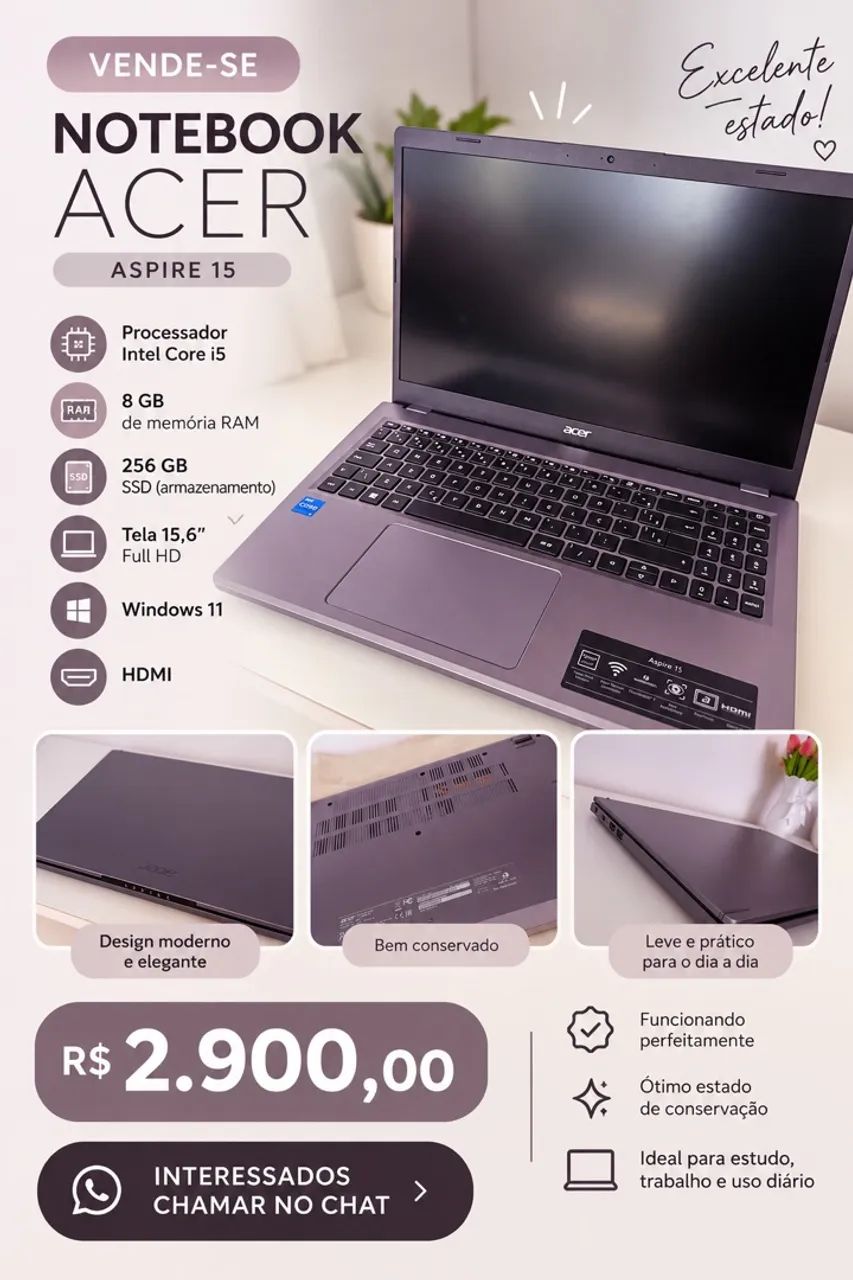 Notebook acer excelente 