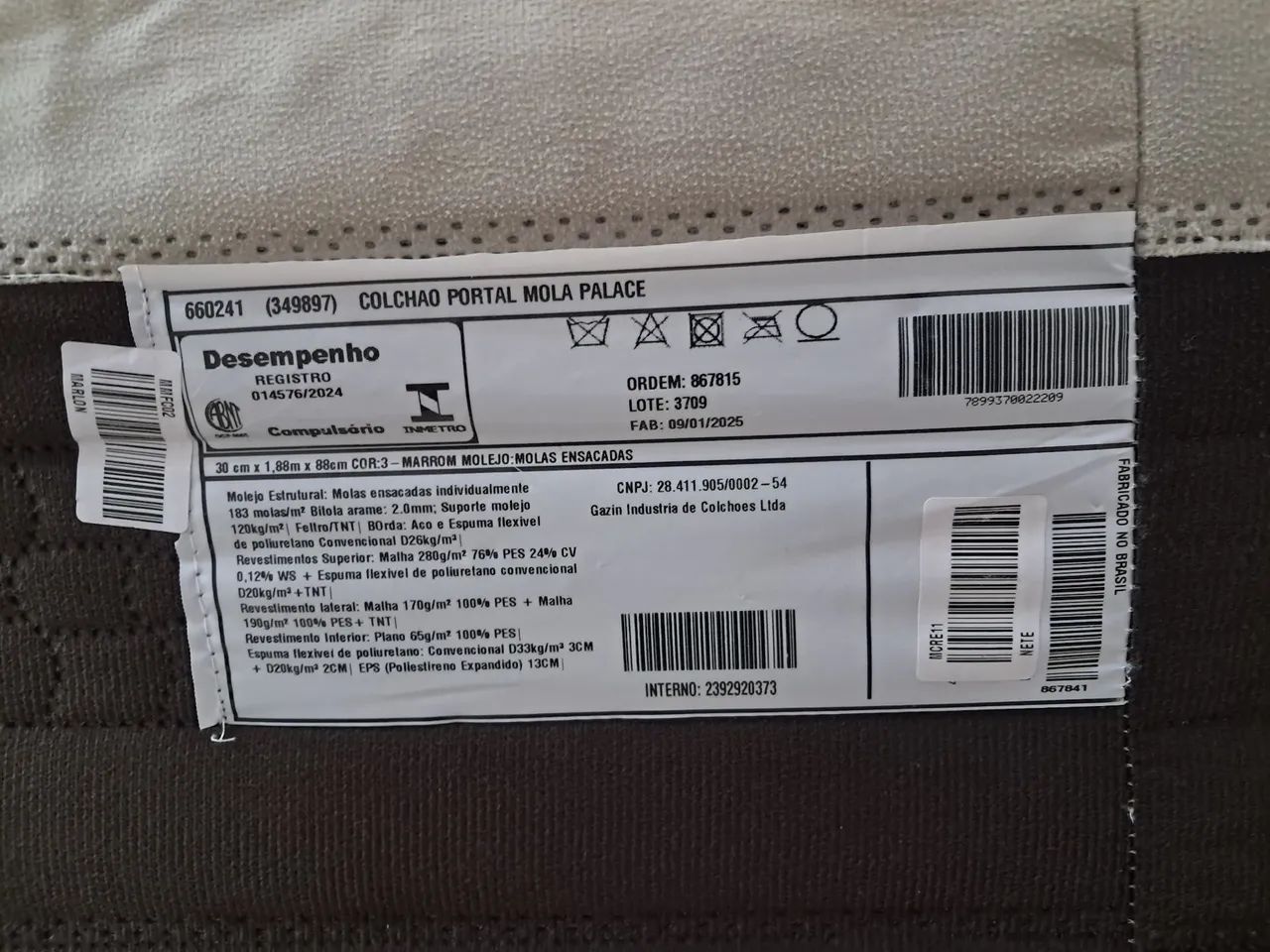 Colchão Solteiro Gazin Molas Ensacadas + Box Baú - Foto 3