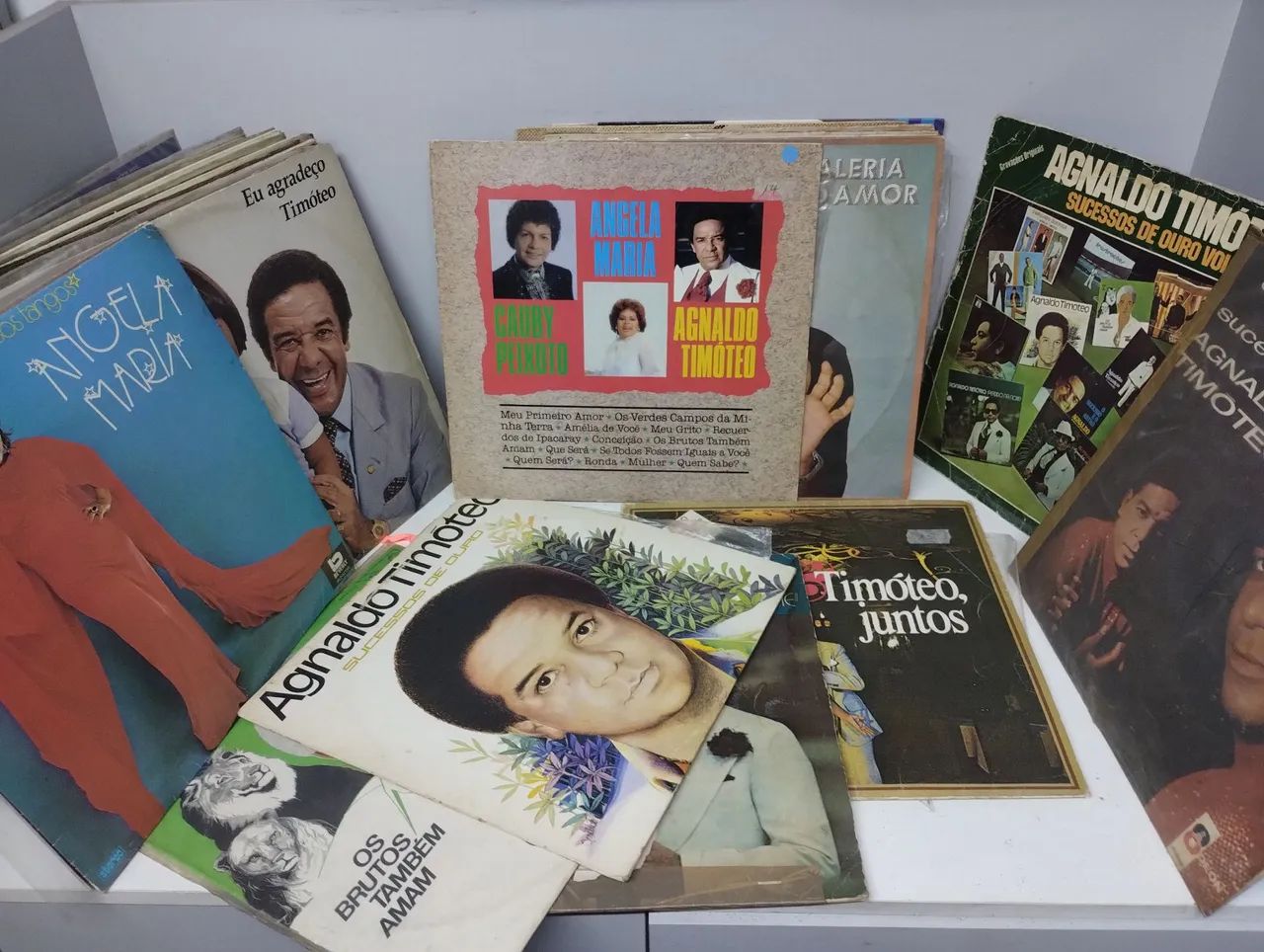 Discos de vinil Aguinaldo Timóteo e Angela Maria!