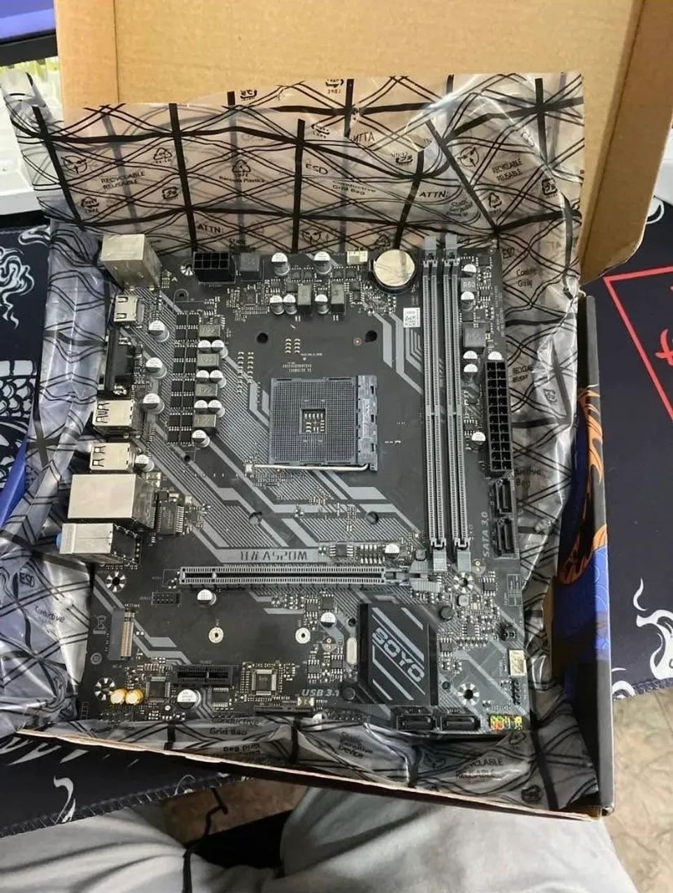 Placa mãe soyo A520m, Socket AM4 (defeito) - Foto 2