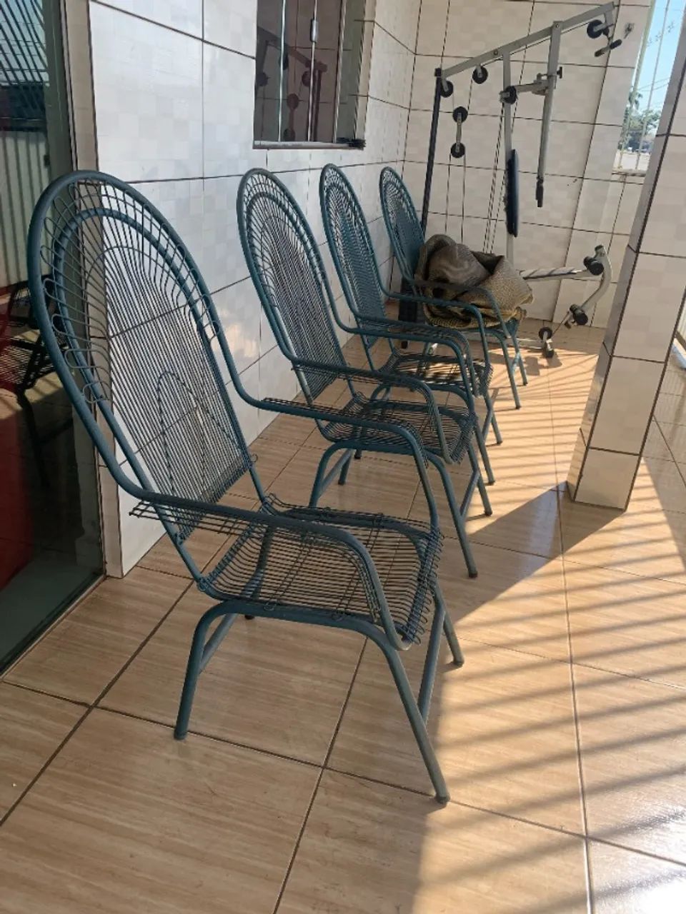 4 cadeiras antigas de ferro para a varanda. - Foto 4