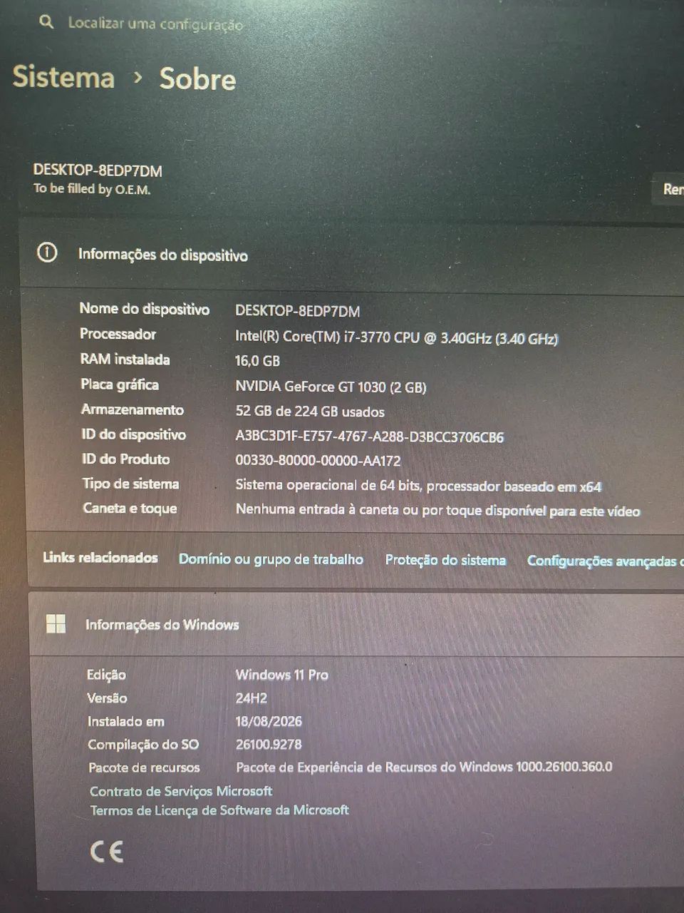 CPU Gamer i7 16Gb e Nvidia 1030 - Foto 3