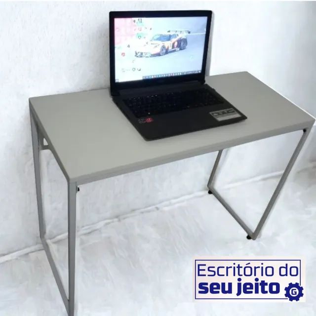 Mesa de Escritório NOVA Multiuso Estilo Industrial para Notebook Computador Estudo Birô - Foto 4