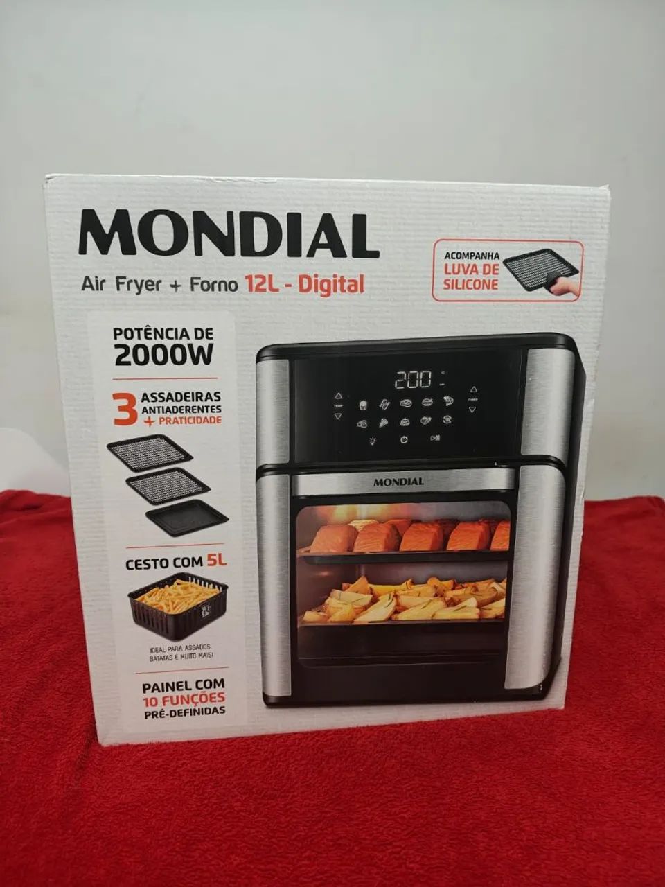 Fritadeira sem Óleo Mondial 12L- Nova, nunca usada, com nota e garantia (NÃO FAÇO MENOR)