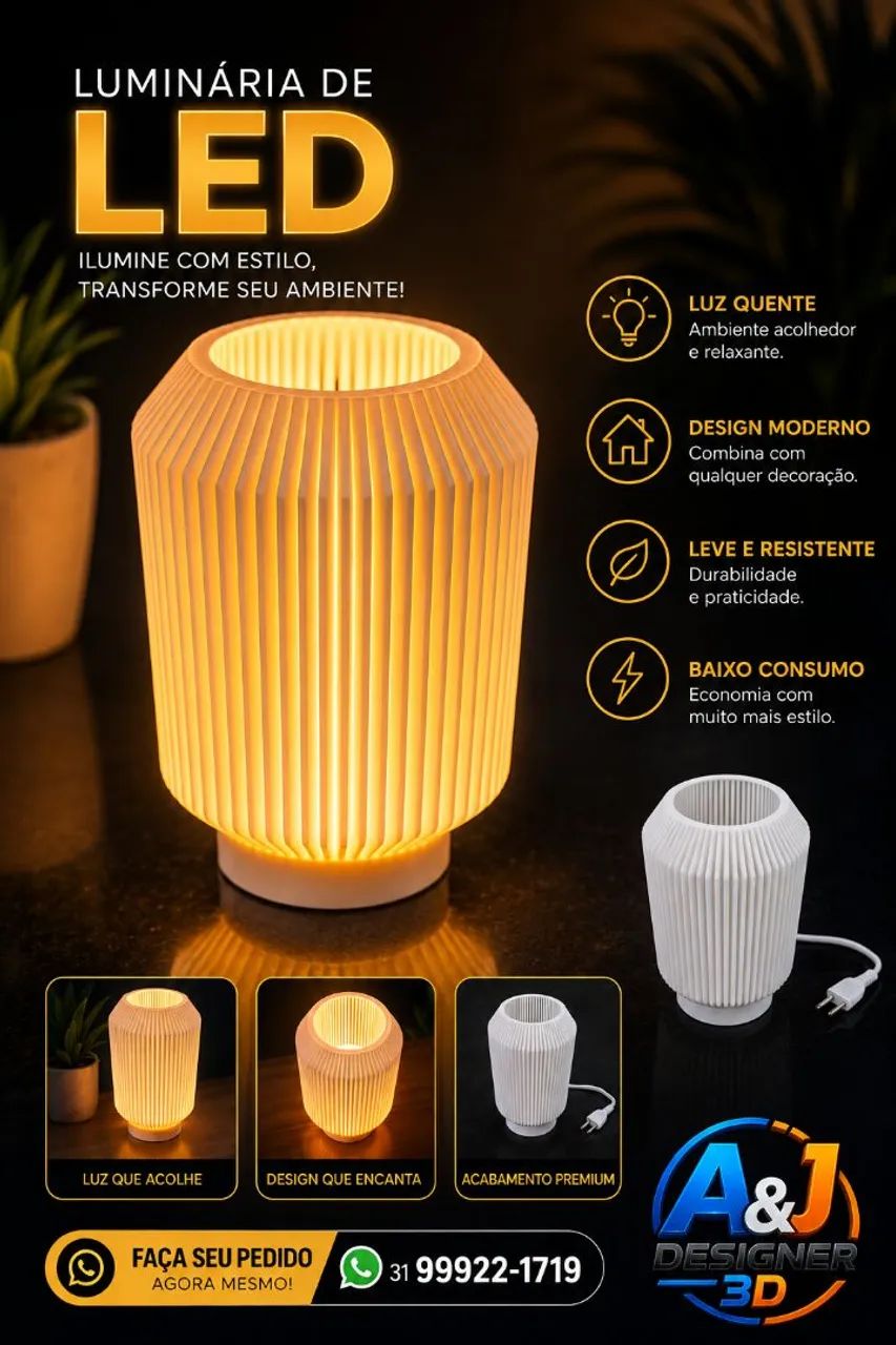 Luminária Led 3D 