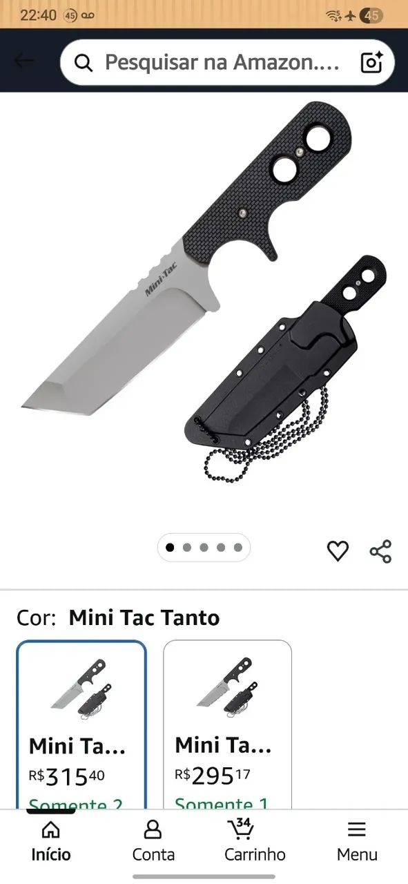 Faca Cold Steel Mini Tac Tanto * NOVA! - Foto 2