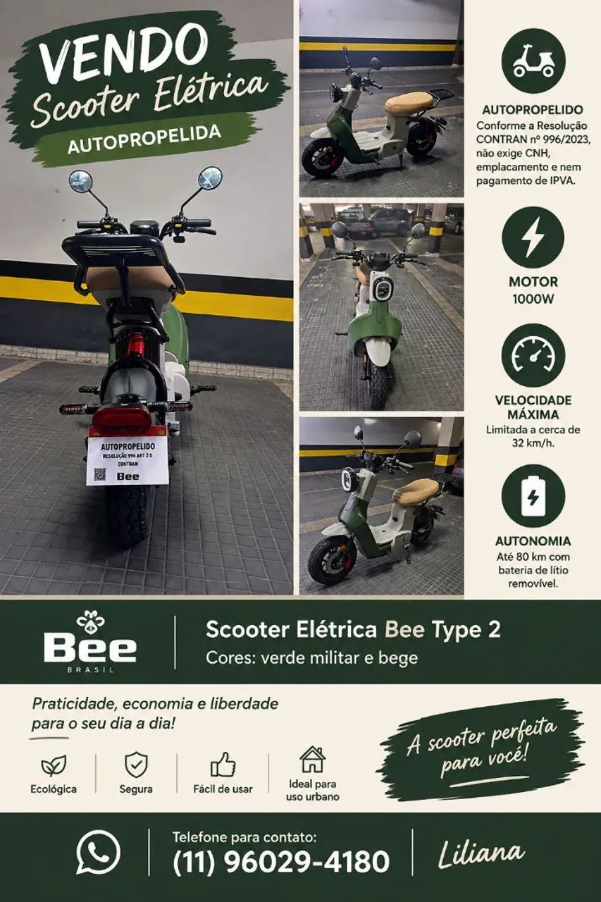SCOOTER ELETRICA NOVA  - Foto 5