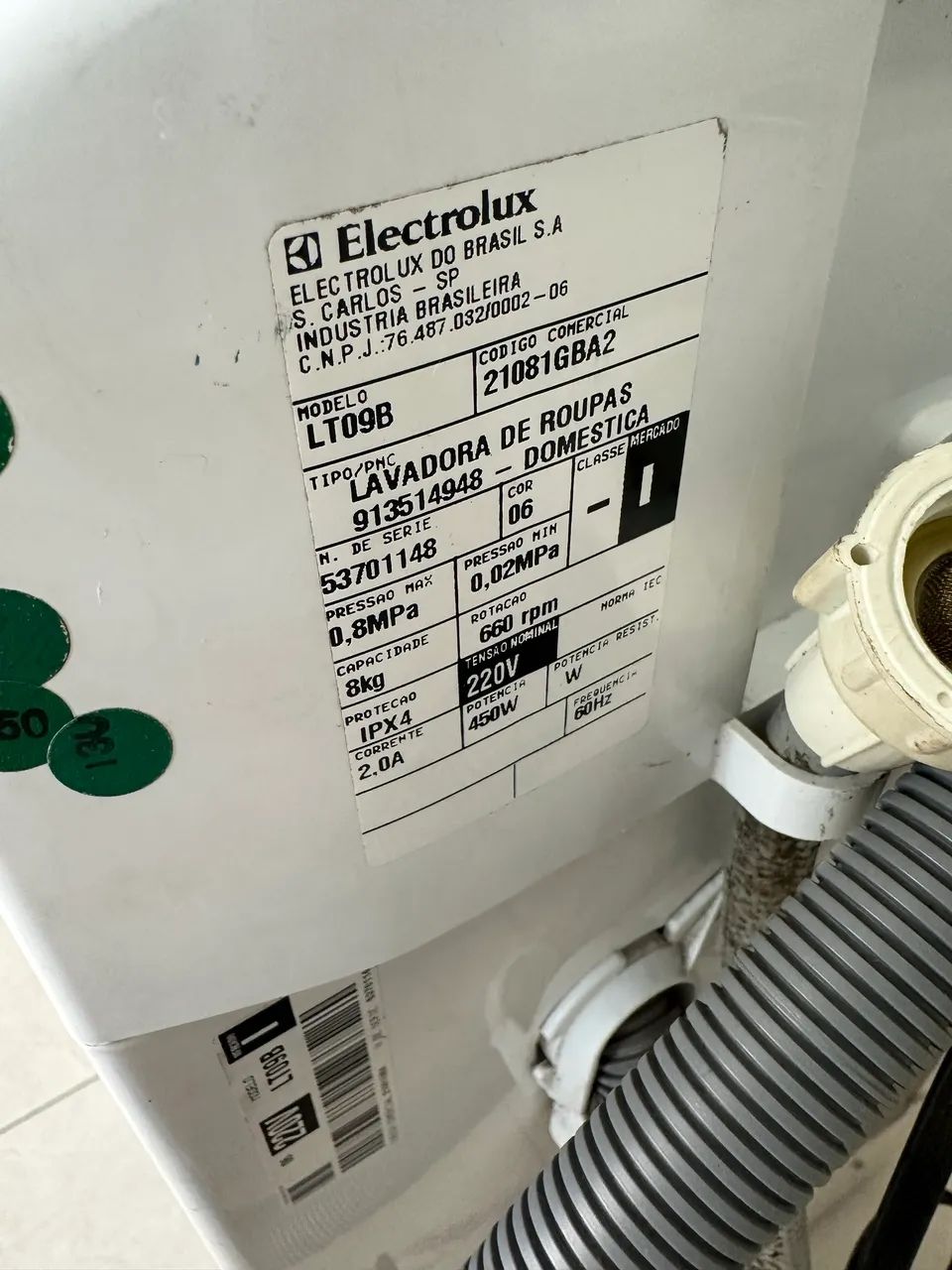 Lavadora roupa Electrolux 8 Kilos 220v , aceito cartão. - Foto 5