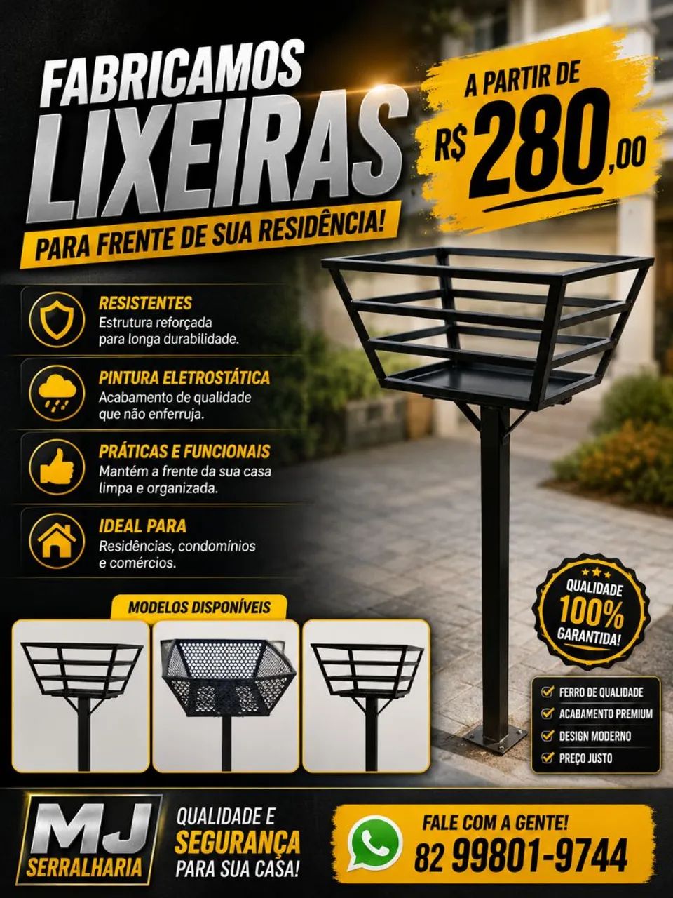 Fabricamos  lixeiras  