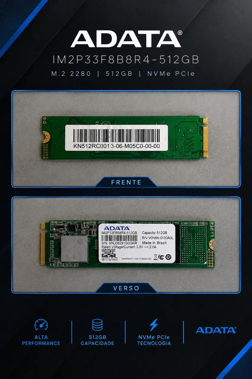 SSD NVMe M.2 DA ADATA DE 512 gb